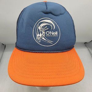 ONeill Adults Blue Orange Truck Hat Mesh Back Breathable Outdoors Casual